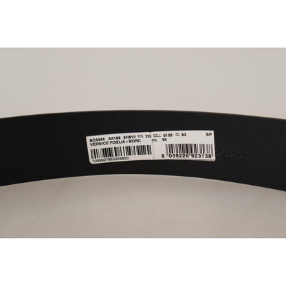 Dolce & Gabbana Blue Patent Leather Vernice Silver Logo Buckle Belt Dolce & Gabbana