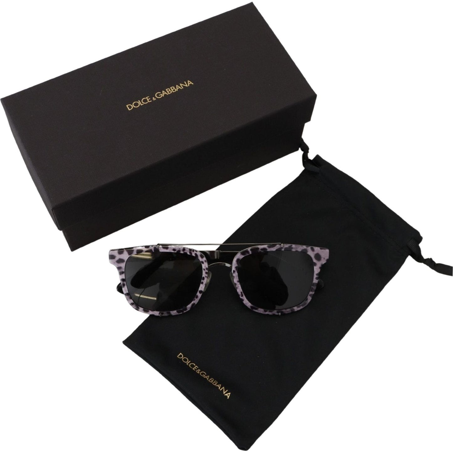 Dolce & Gabbana Chic Purple Lens Metal Frame Sunglasses Dolce & Gabbana