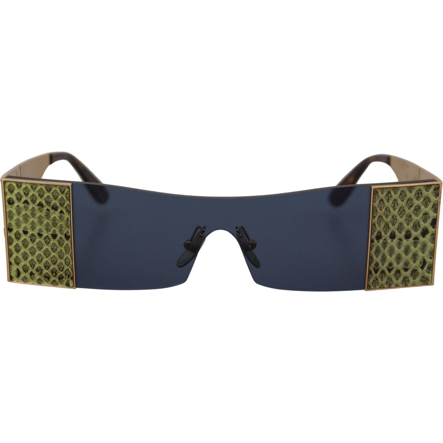 Dolce & Gabbana Gold Metal Rectangle Shades DG2263 Sunglasses Dolce & Gabbana