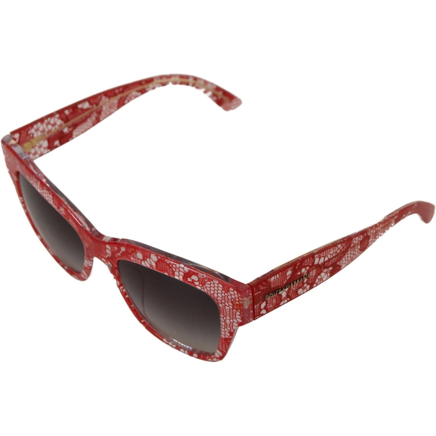 Dolce & Gabbana Red Lace Acetate Rectangle Shades  DG4231F  Sunglasses