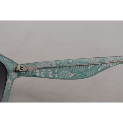 Dolce & Gabbana Blue Lace Acetate Crystal Round DG4190 Sunglasses Dolce & Gabbana