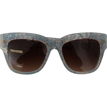 Dolce & Gabbana Blue Lace Acetate Crystal Butterfly DG4231 Sunglasses Dolce & Gabbana