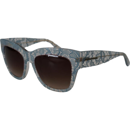 Dolce & Gabbana Blue Lace Acetate Crystal Butterfly DG4231 Sunglasses Dolce & Gabbana