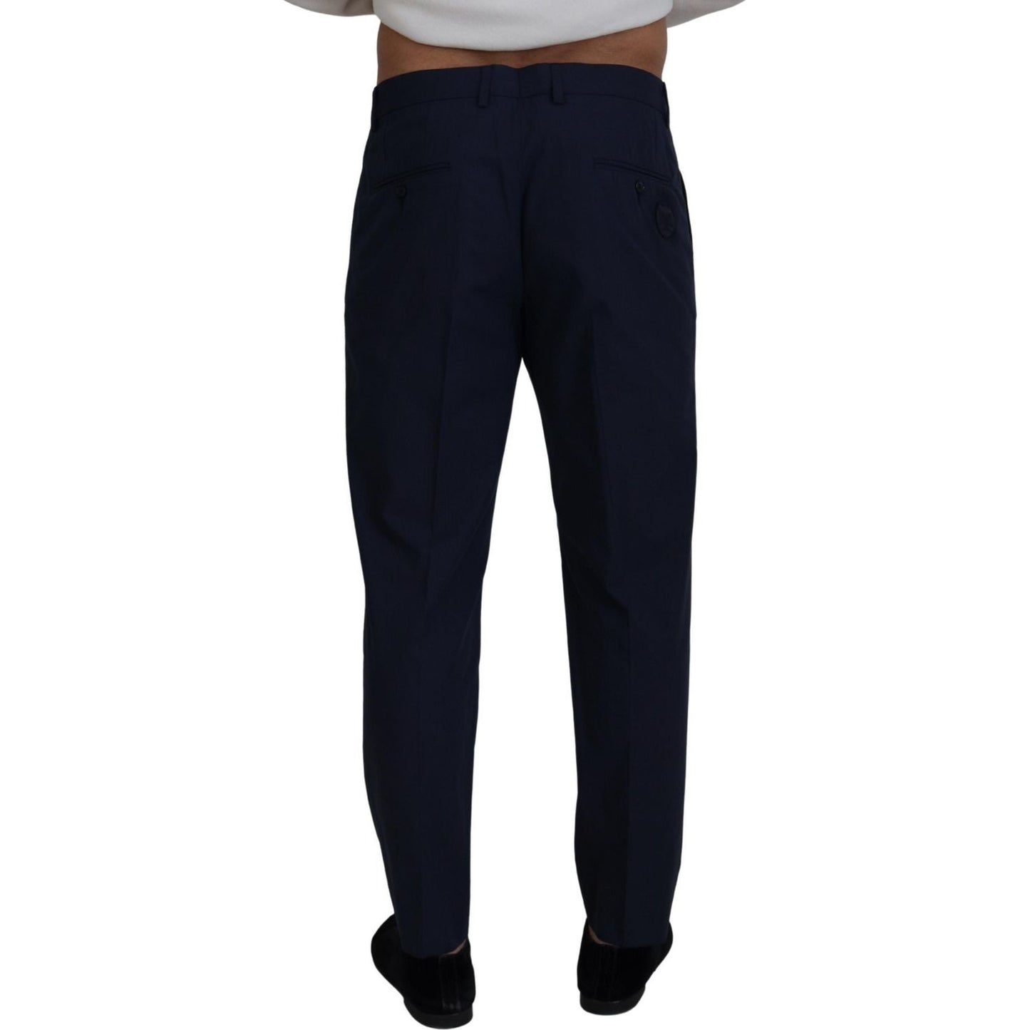 Dolce & Gabbana Blue Cotton Slim Trousers Chinos Pants Dolce & Gabbana