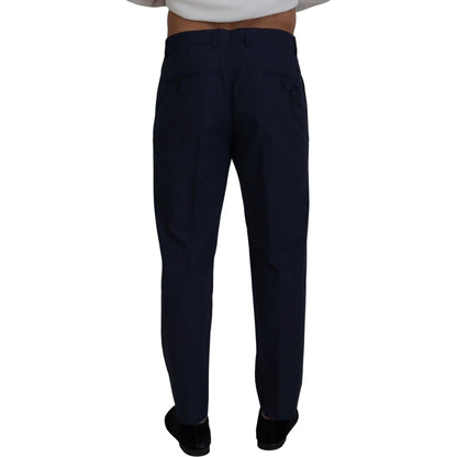 Dolce & Gabbana Blue Cotton Slim Trousers Chinos Pants Dolce & Gabbana