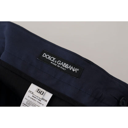 Dolce & Gabbana Blue Cotton Slim Trousers Chinos Pants Dolce & Gabbana