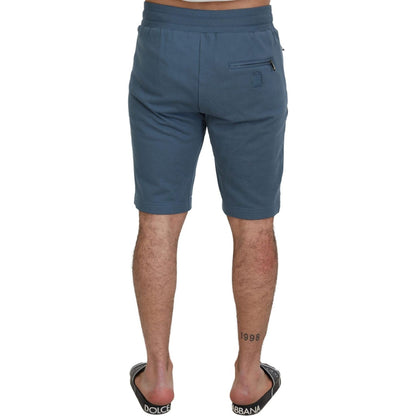 Dolce & Gabbana Blue Cotton Bermuda Casual Mens Shorts Dolce & Gabbana
