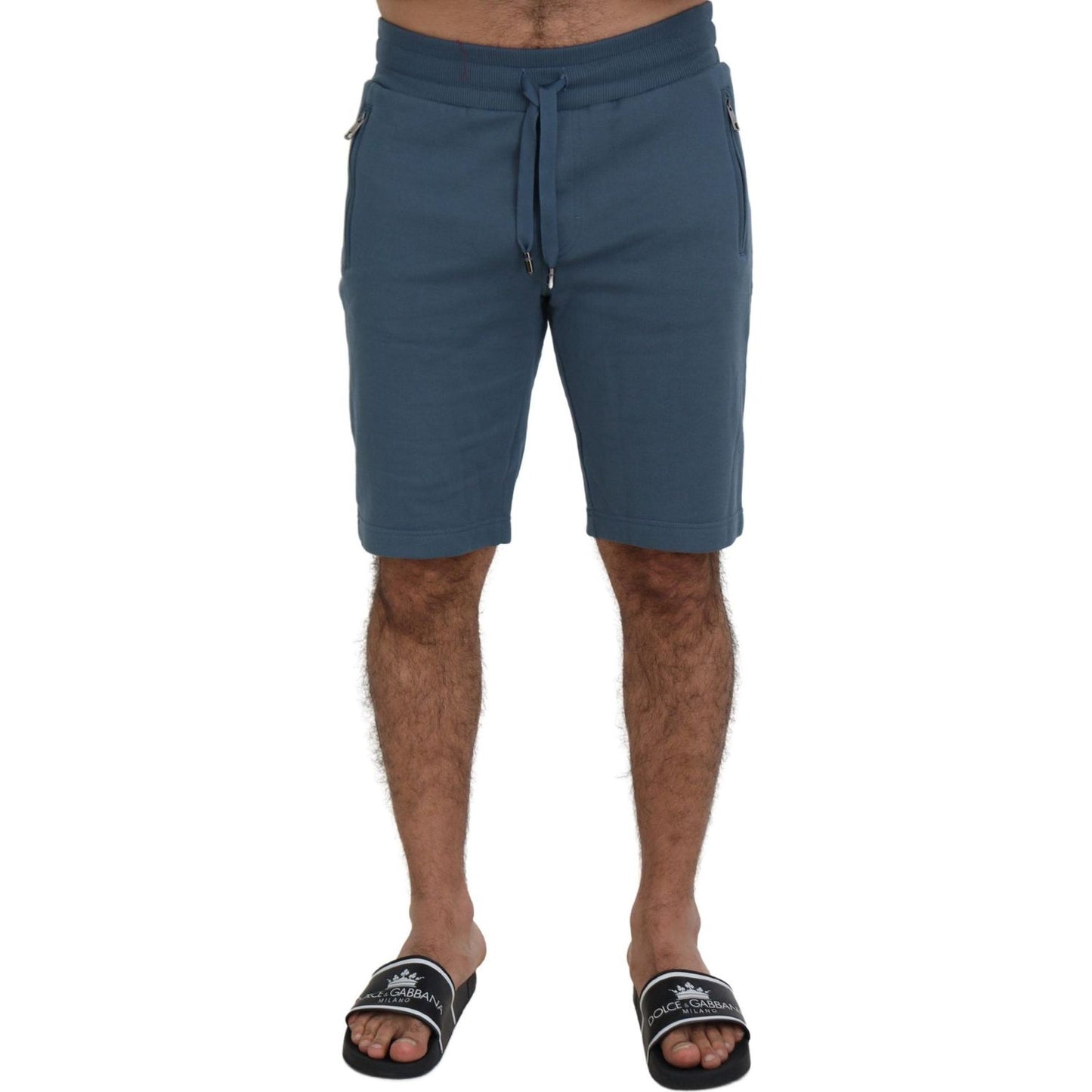Dolce & Gabbana Blue Cotton Bermuda Casual Mens Shorts Dolce & Gabbana