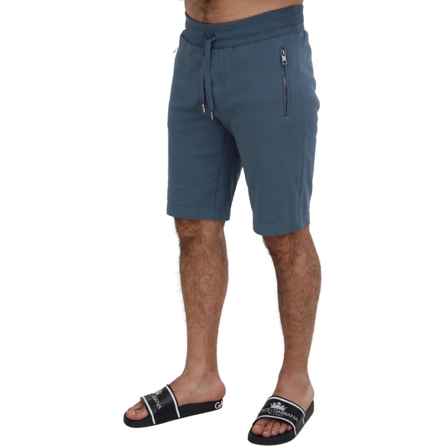 Dolce & Gabbana Blue Cotton Bermuda Casual Mens Shorts Dolce & Gabbana