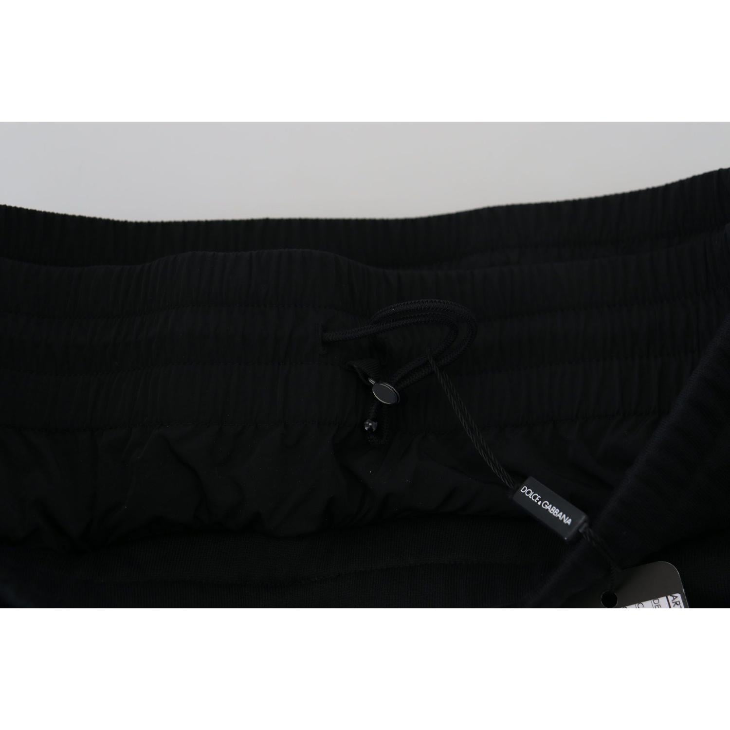 Dolce & Gabbana Black Cotton Bermuda Cargo Shorts