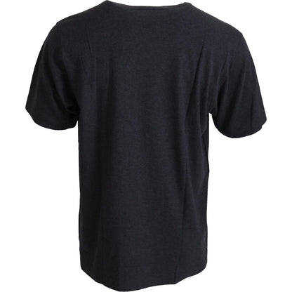 Dolce & Gabbana Gray Crewneck Cotton Short Sleeve T-shirt Dolce & Gabbana