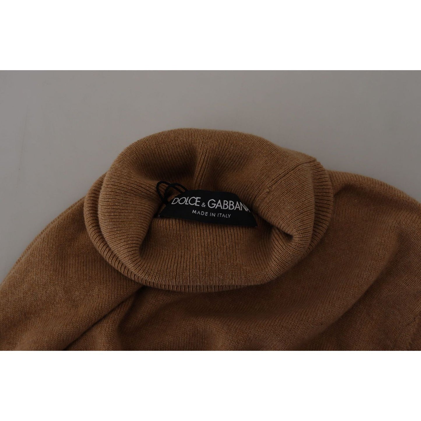 Dolce & Gabbana Beige Cashmere Turtleneck Pullover Sweater Dolce & Gabbana