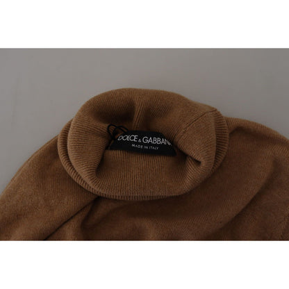 Dolce & Gabbana Beige Cashmere Turtleneck Pullover Sweater Dolce & Gabbana