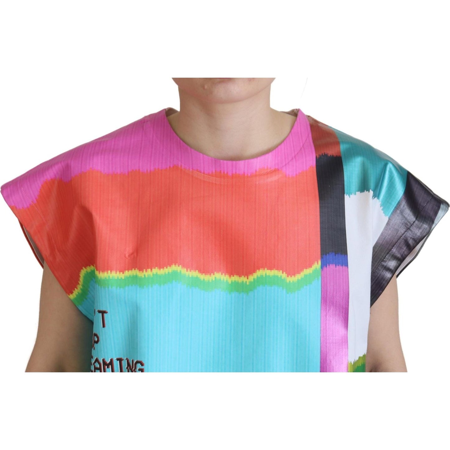 Dolce & Gabbana Multicolor TV Print Blouse Cotton T-shirt Dolce & Gabbana