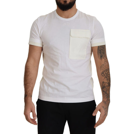 Dolce & Gabbana White Flap Pocket Short Sleeves T-shirt