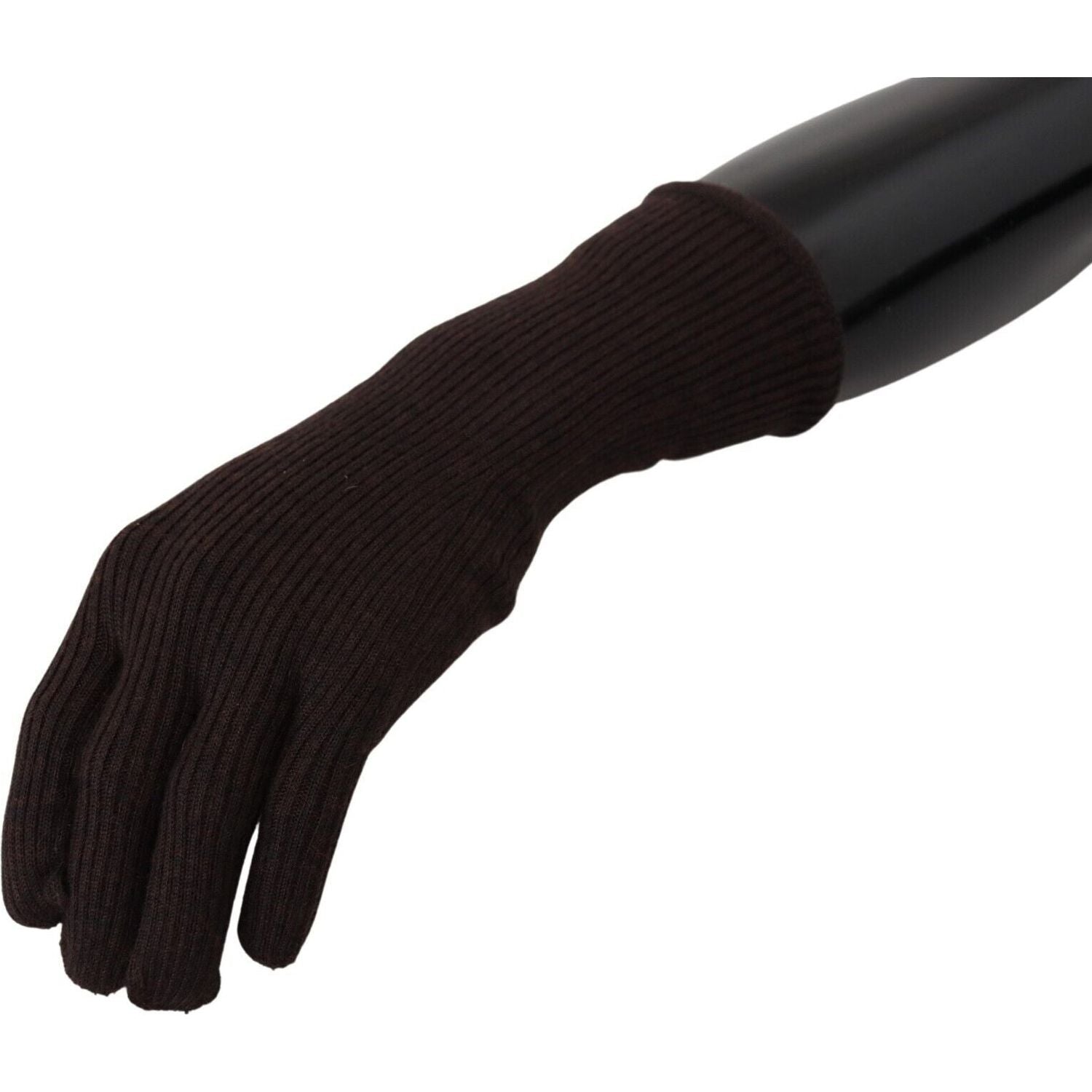 Dolce & Gabbana Brown Cashmere Silk Hands Mitten Mens Gloves