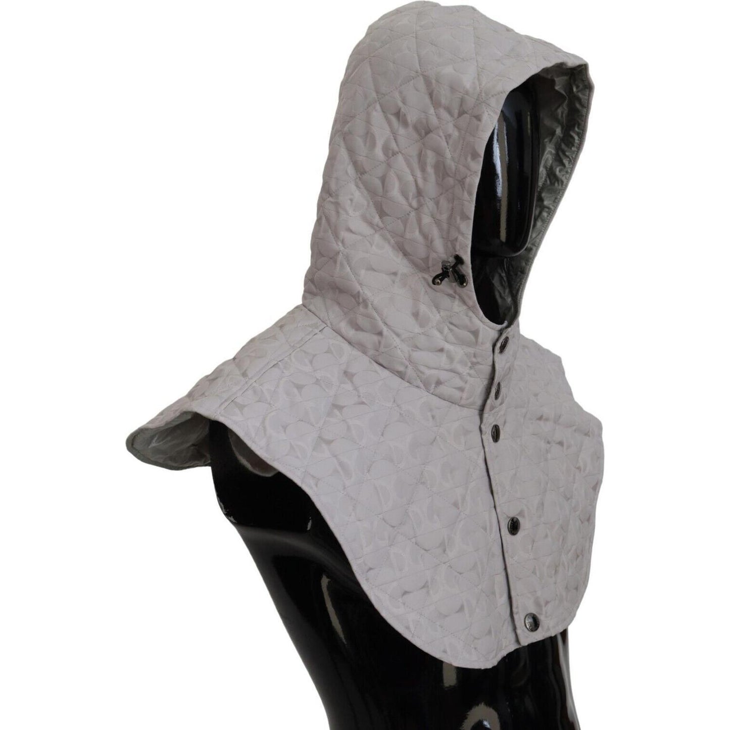 Dolce & Gabbana White Quilted Whole Head Wrap One Size Nylon Hat Dolce & Gabbana