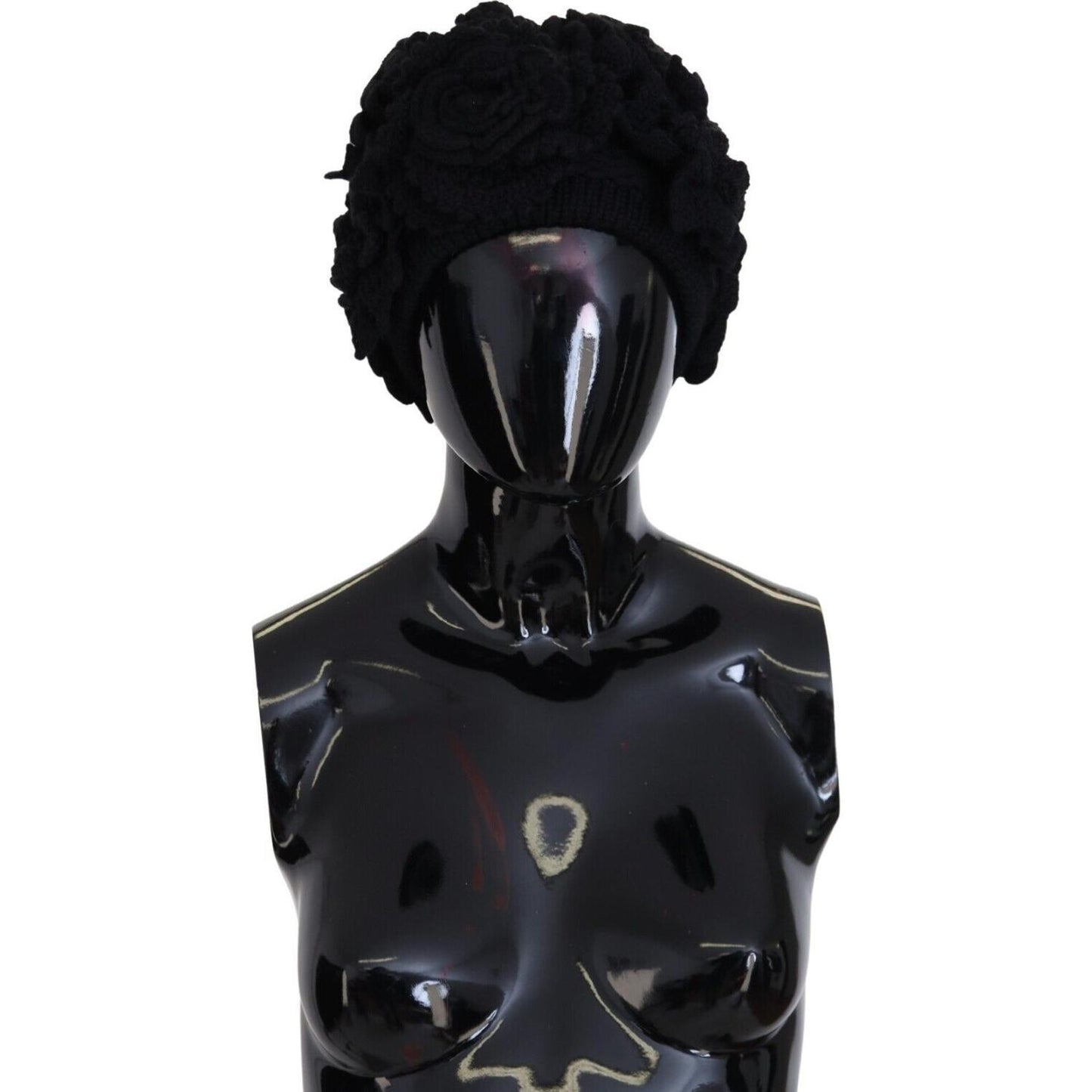 Dolce & Gabbana Black Wool Knit Winter Beanie Hat Dolce & Gabbana