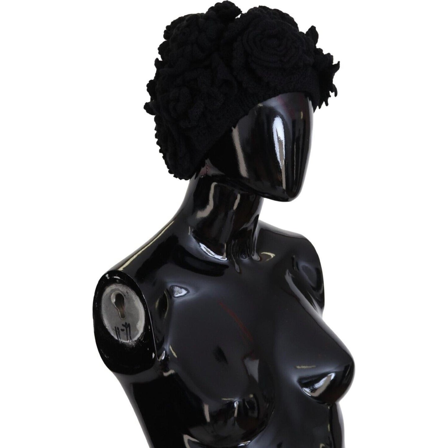 Dolce & Gabbana Black Wool Knit Winter Beanie Hat Dolce & Gabbana