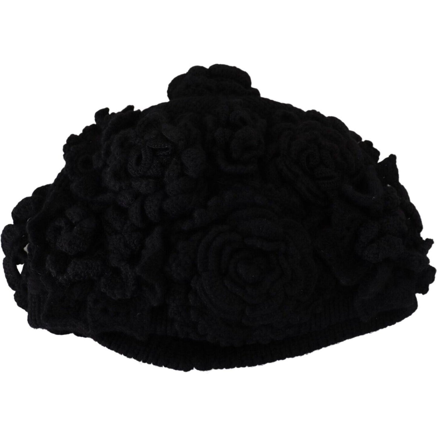 Dolce & Gabbana Black Wool Knit Winter Beanie Hat Dolce & Gabbana
