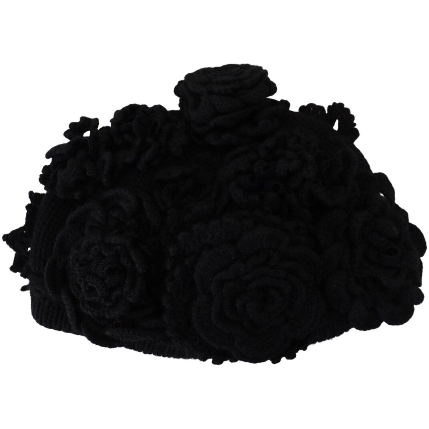 Dolce & Gabbana Black Wool Knit Winter Beanie Hat Dolce & Gabbana