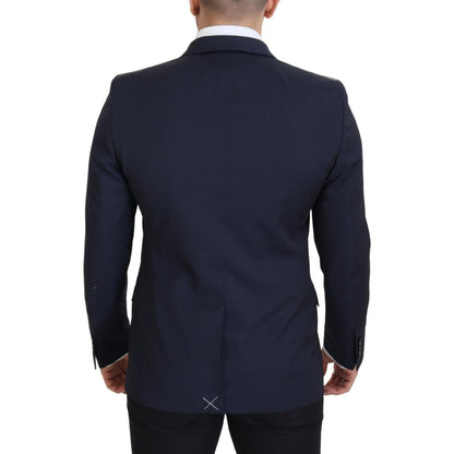 Dolce & Gabbana Dark Blue Wool Single Breasted MARTINI Blazer Dolce & Gabbana