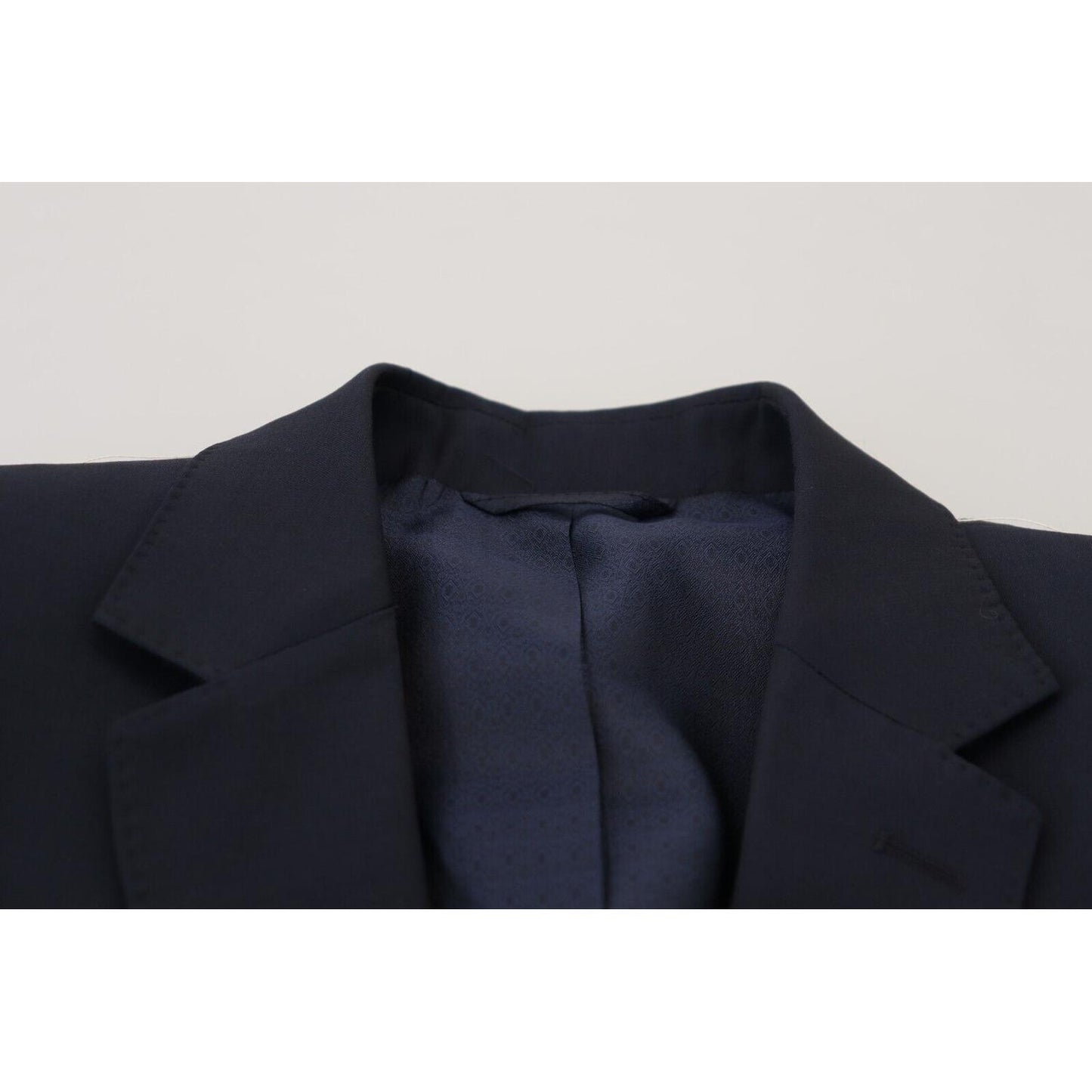Dolce & Gabbana Dark Blue Wool Single Breasted MARTINI Blazer Dolce & Gabbana
