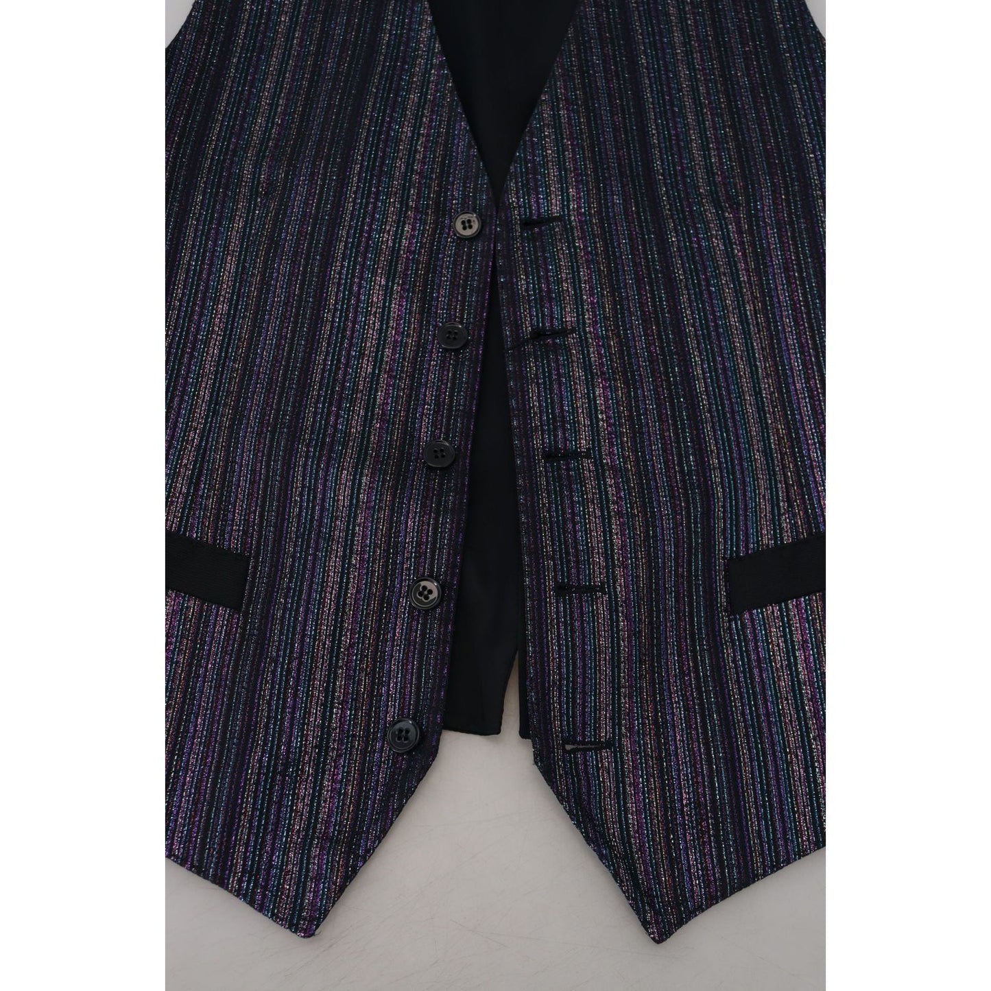 Dolce & Gabbana Multicolor Polyester Waistcoat Dress Formal Vest Dolce & Gabbana