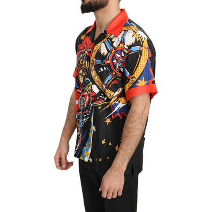 Dolce & Gabbana Multicolor Printed Short Sleeves Casual Shirt Dolce & Gabbana