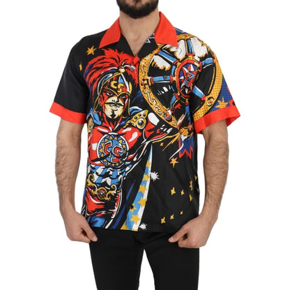 Dolce & Gabbana Multicolor Printed Short Sleeves Casual Shirt Dolce & Gabbana