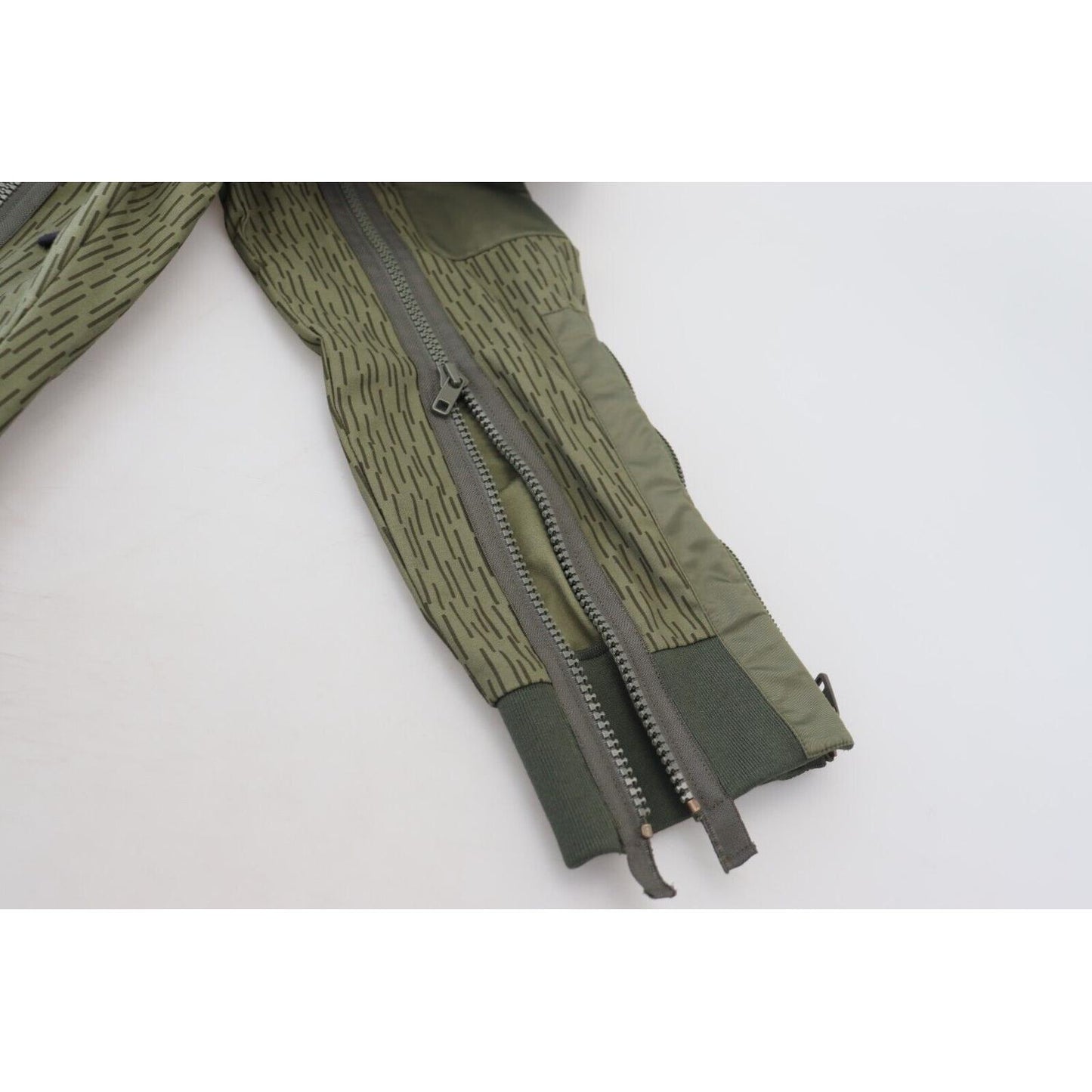 Dolce & Gabbana Green Striped Cargo Zipper Leg Men Trouser Pants Dolce & Gabbana