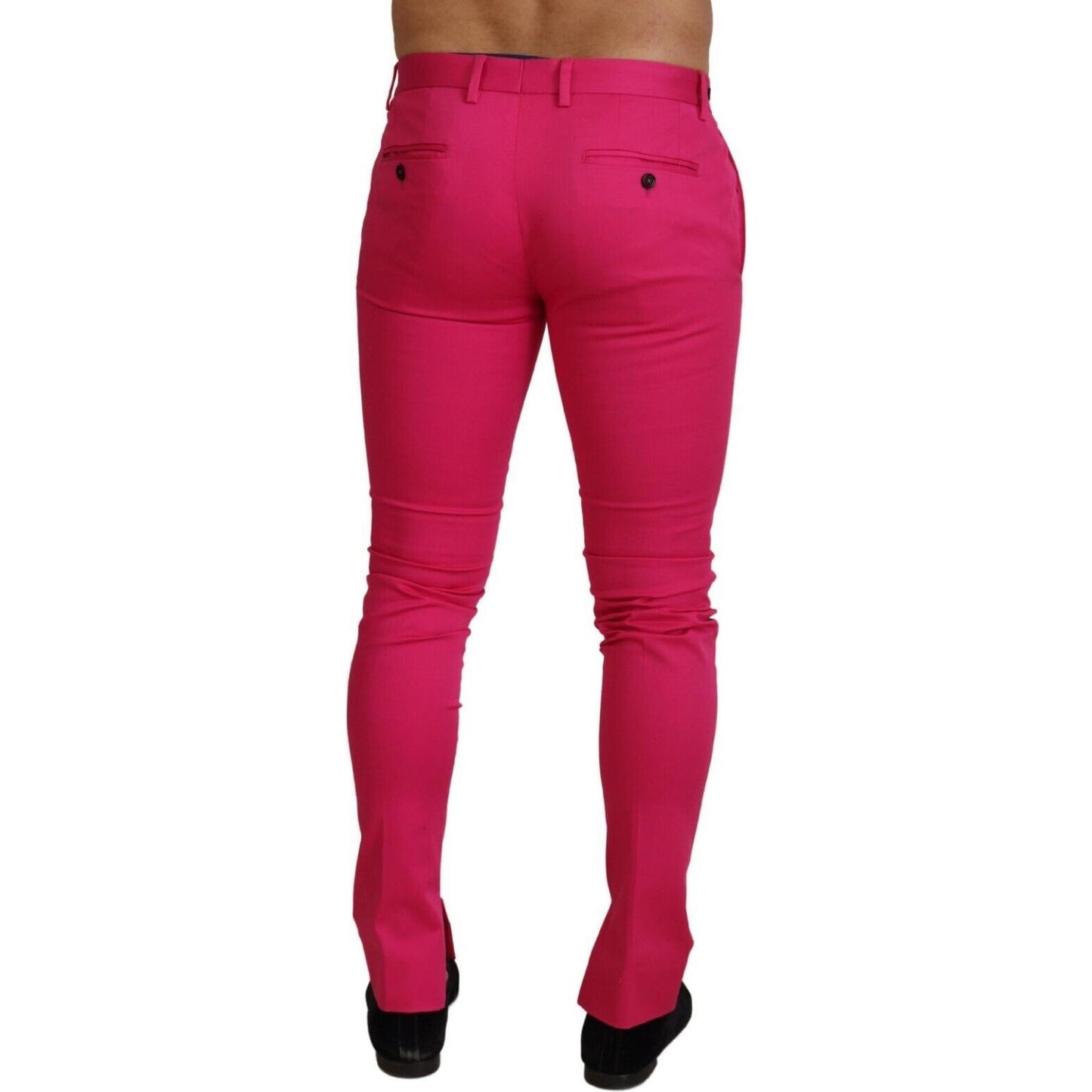 Dolce & Gabbana Pink Zipper Buckle Waist Trousers Pants Dolce & Gabbana