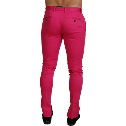 Dolce & Gabbana Pink Zipper Buckle Waist Trousers Pants Dolce & Gabbana