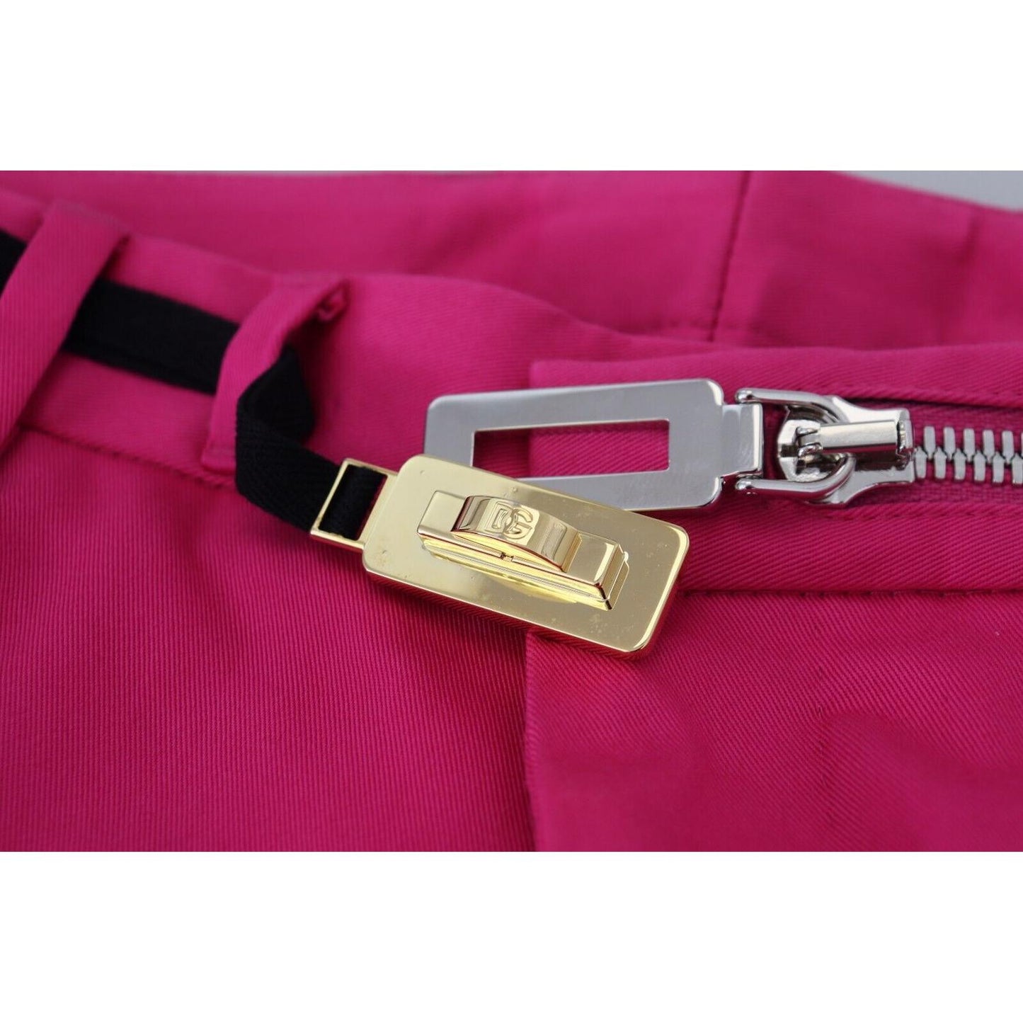 Dolce & Gabbana Pink Zipper Buckle Waist Trousers Pants Dolce & Gabbana