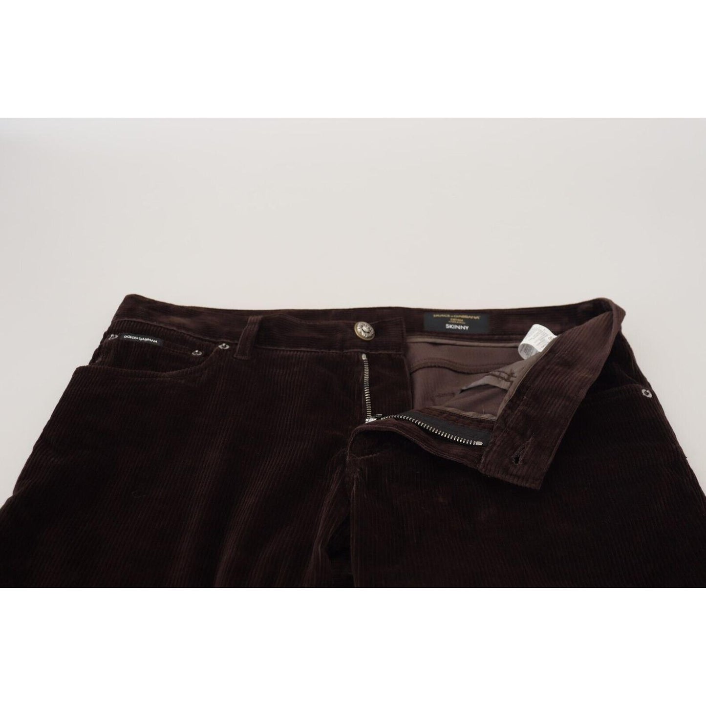 Dolce & Gabbana Brown Corduroy Men Casual Trouser Pants Dolce & Gabbana