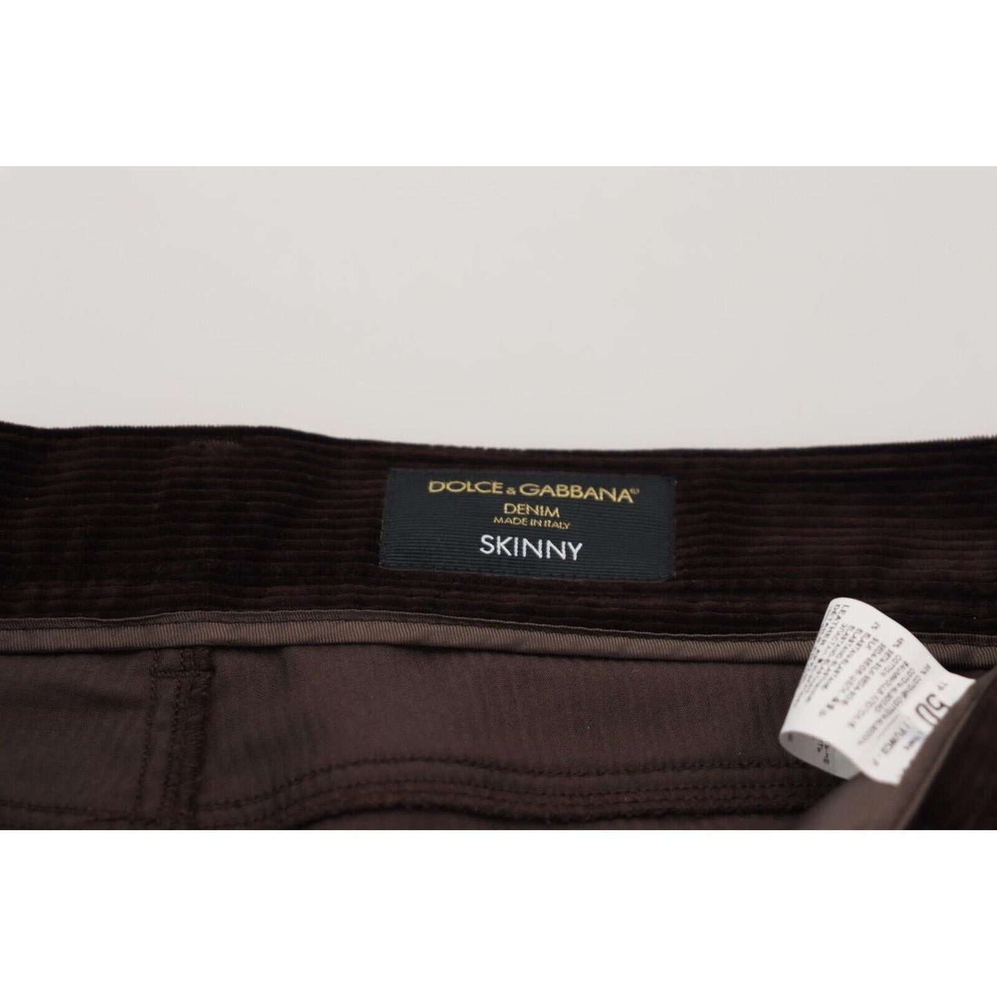 Dolce & Gabbana Brown Corduroy Men Casual Trouser Pants Dolce & Gabbana