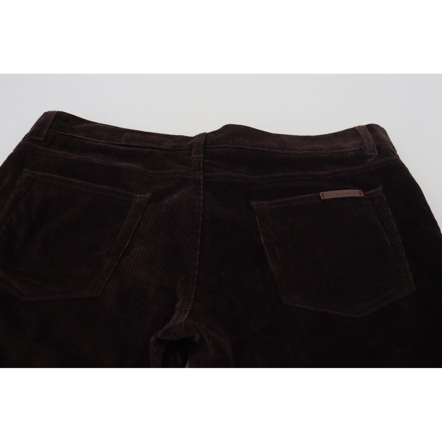 Dolce & Gabbana Brown Corduroy Men Casual Trouser Pants Dolce & Gabbana