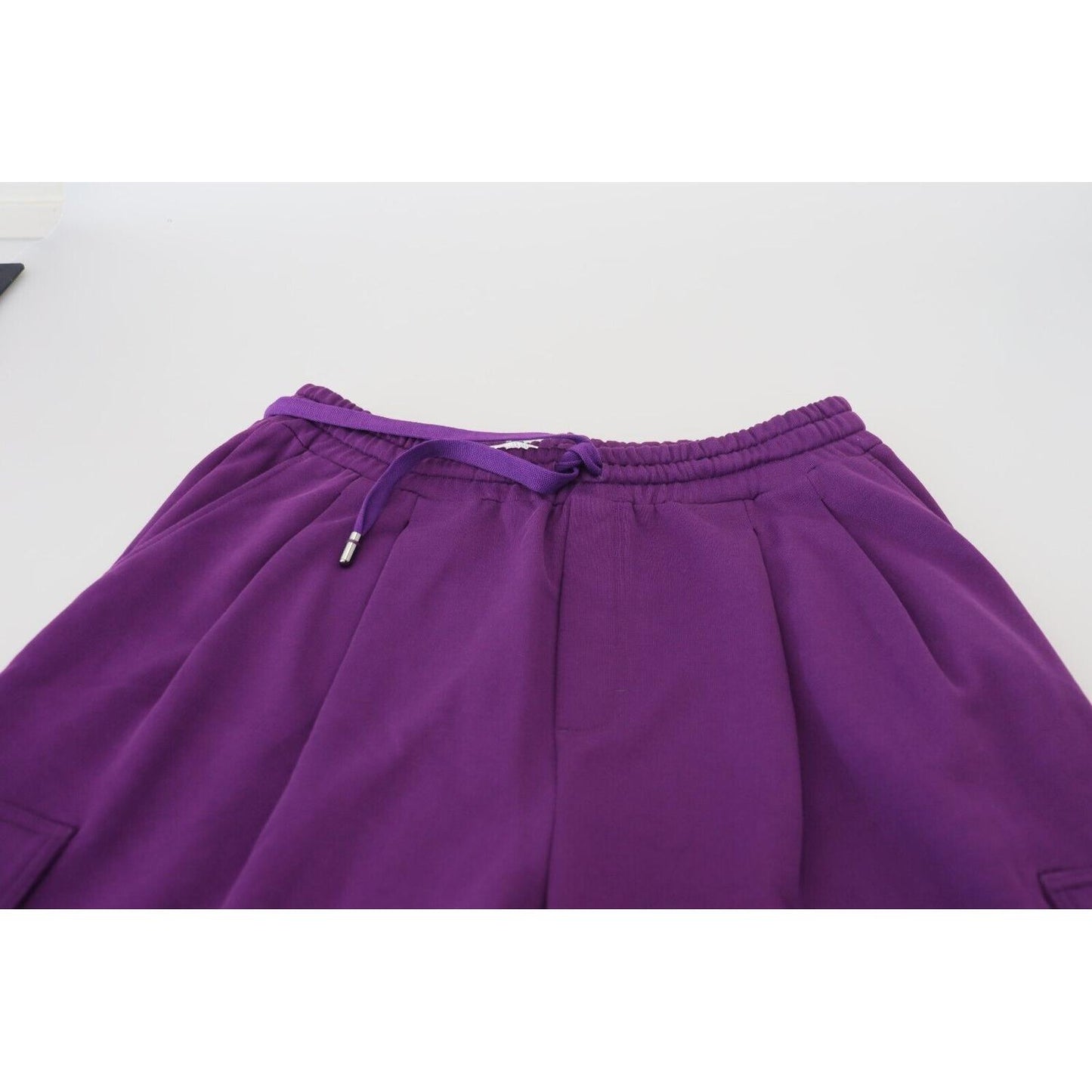 Dolce & Gabbana Purple Cotton Cargo Sweatpants Jogging Pants Dolce & Gabbana