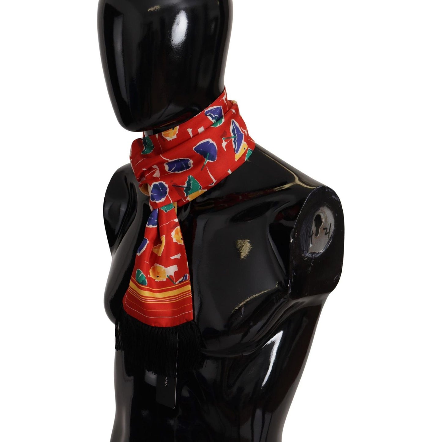 Dolce & Gabbana Multicolor DG Umbrellas Print Shawl Fringe Scarf Dolce & Gabbana