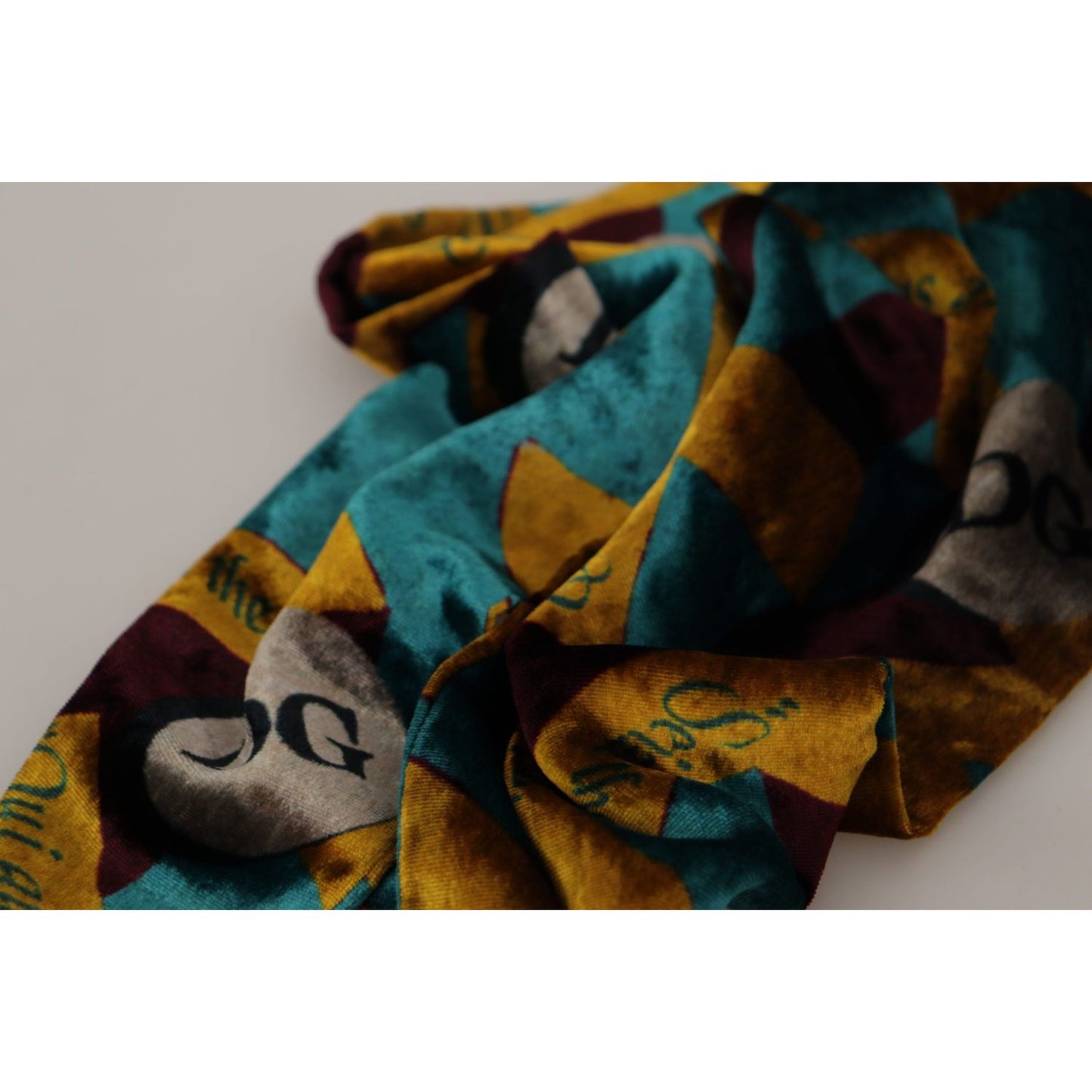 Dolce & Gabbana Multicolor DG Logo Print Shawl Wrap Fringe Scarf Dolce & Gabbana