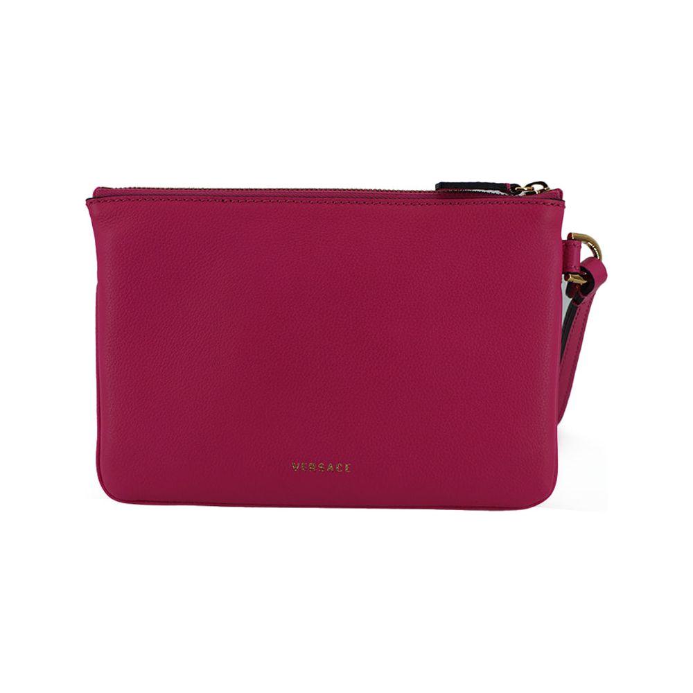 Versace Pink Calf Leather Pouch Bag Versace