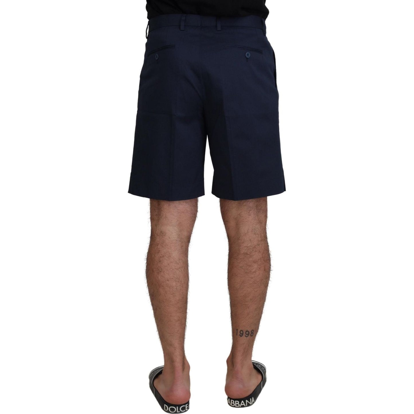 Dolce & Gabbana Blue Chinos Cotton Stretch Casual Shorts Dolce & Gabbana