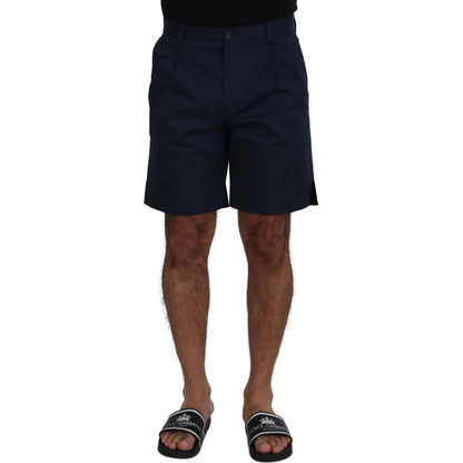 Dolce & Gabbana Blue Chinos Cotton Stretch Casual Shorts Dolce & Gabbana