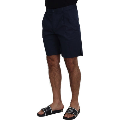 Dolce & Gabbana Blue Chinos Cotton Stretch Casual Shorts Dolce & Gabbana