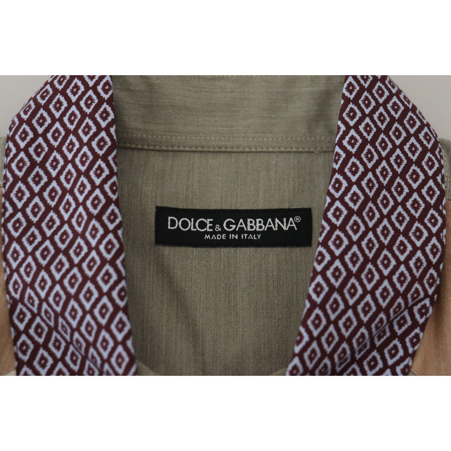 Dolce & Gabbana Multicolor Cotton Patchwork Slim Shirt Dolce & Gabbana
