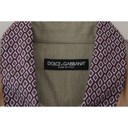 Dolce & Gabbana Multicolor Cotton Patchwork Slim Shirt Dolce & Gabbana