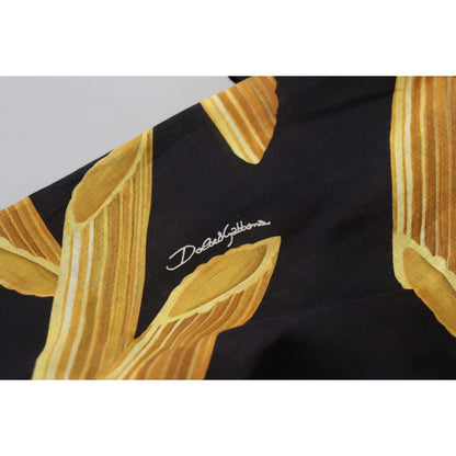 Dolce & Gabbana Black Casual Penne Rigate Linen Casual Shirt Dolce & Gabbana