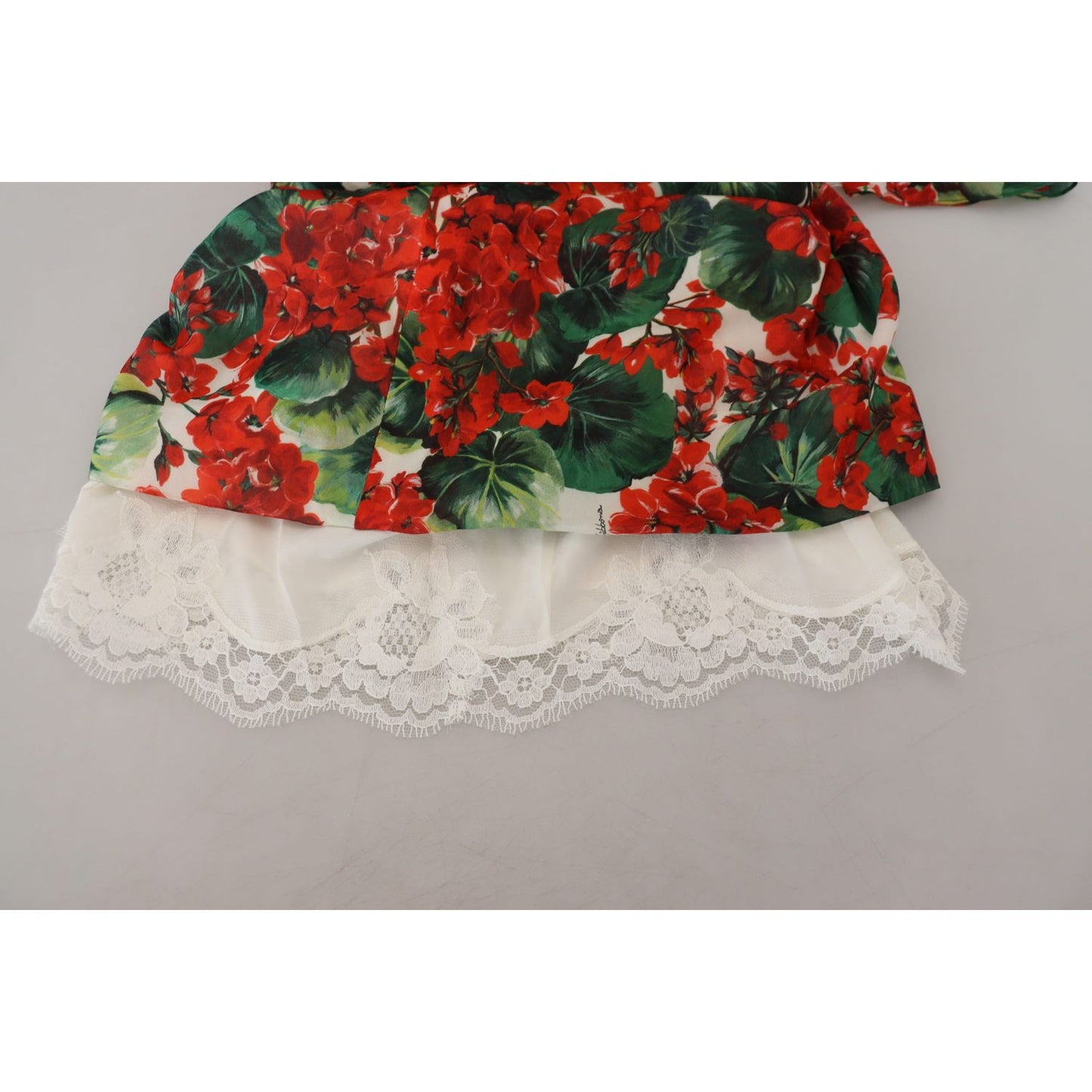 Dolce & Gabbana Multicolor Geranium Silk Sheath Midi Dress Dolce & Gabbana