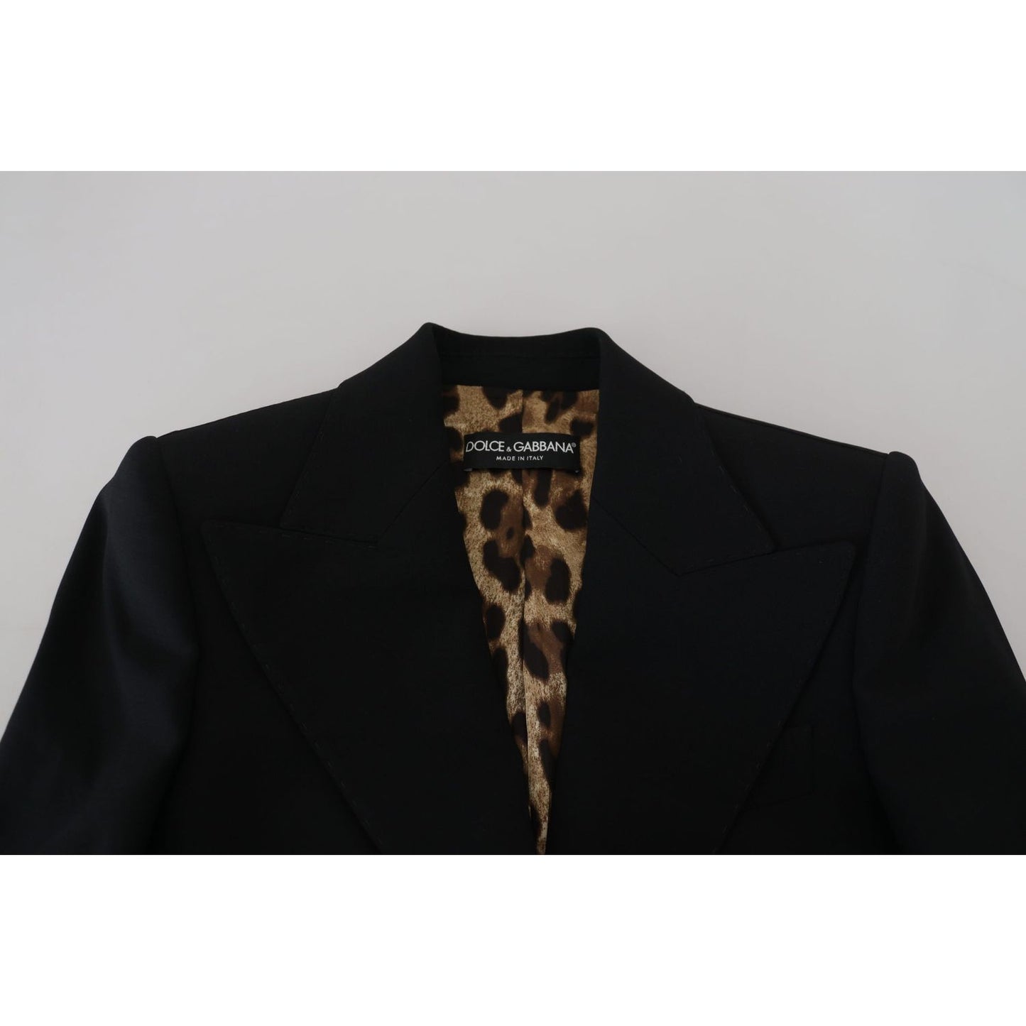 Dolce & Gabbana Black Single Breasted Fit Blazer Wool Jacket Dolce & Gabbana
