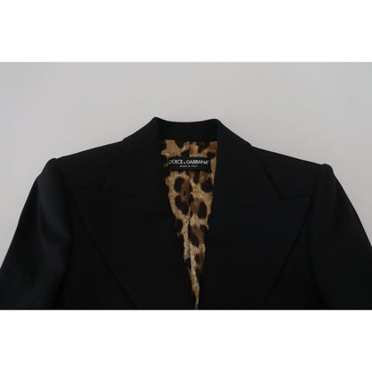 Dolce & Gabbana Black Single Breasted Fit Blazer Wool Jacket Dolce & Gabbana